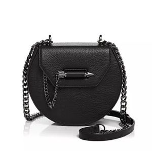 Mackage Leather Round Wilma Crossbody Bag